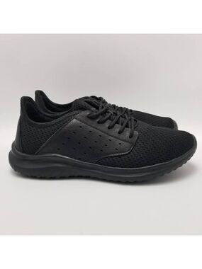 Geers By Dream Seek Womens Athletic Shoes Black Low Top Lace Up Mesh Sneakers 8M